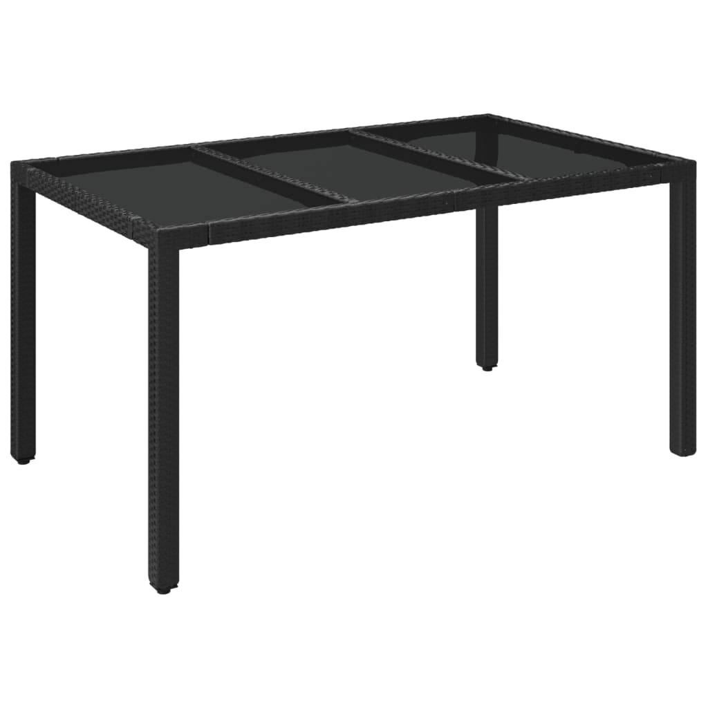 Outdoor Dining Table Black Rattan