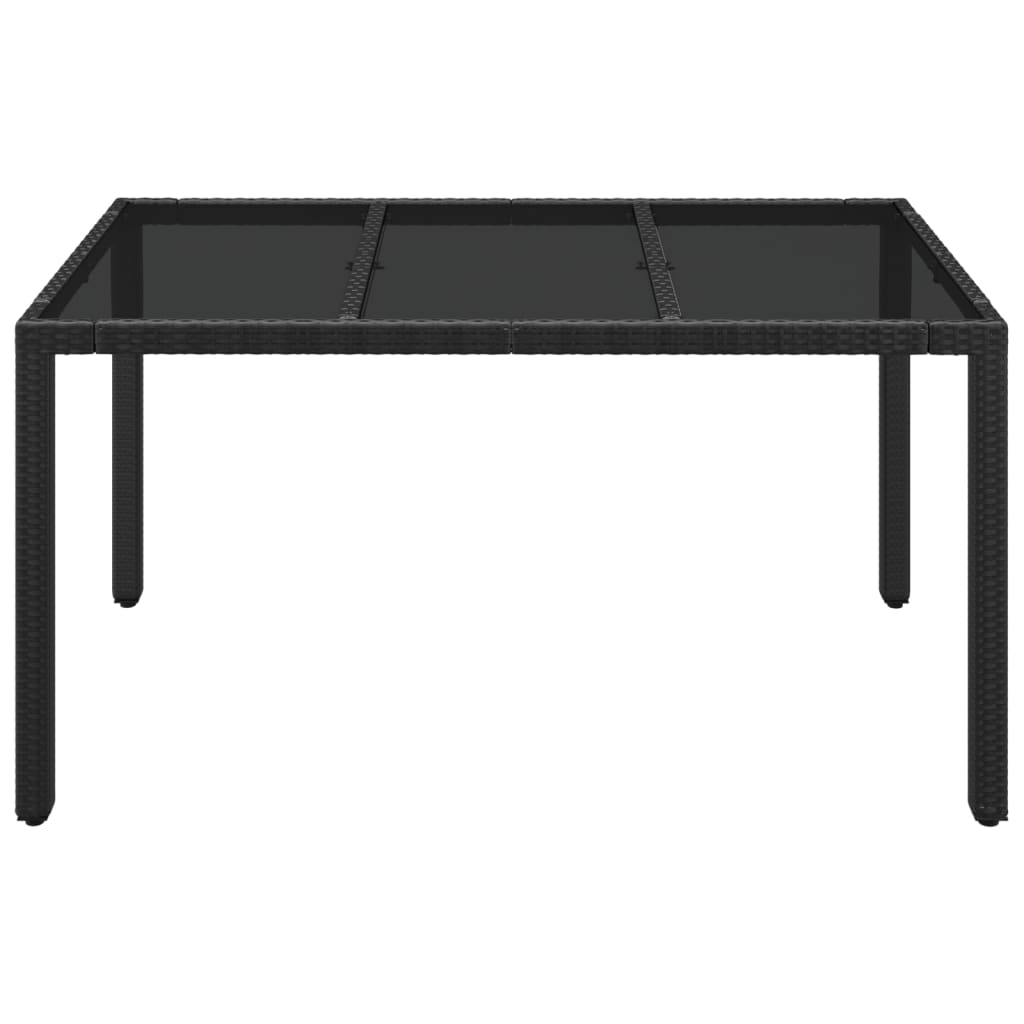 Outdoor Dining Table Black Rattan