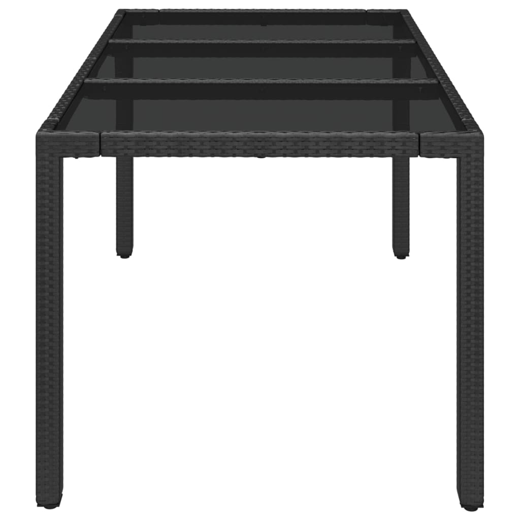 Outdoor Dining Table Black Rattan