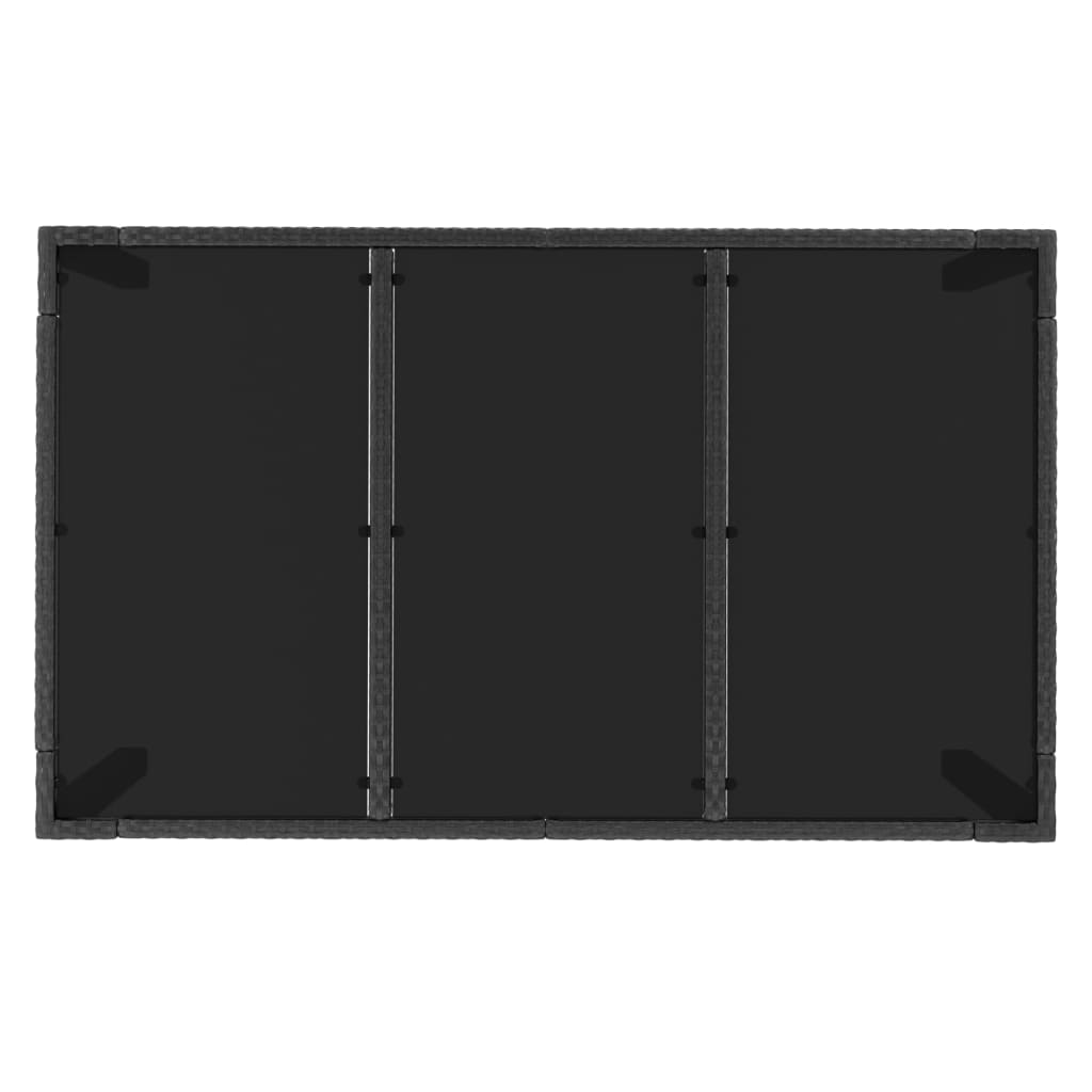 Outdoor Dining Table Black Rattan