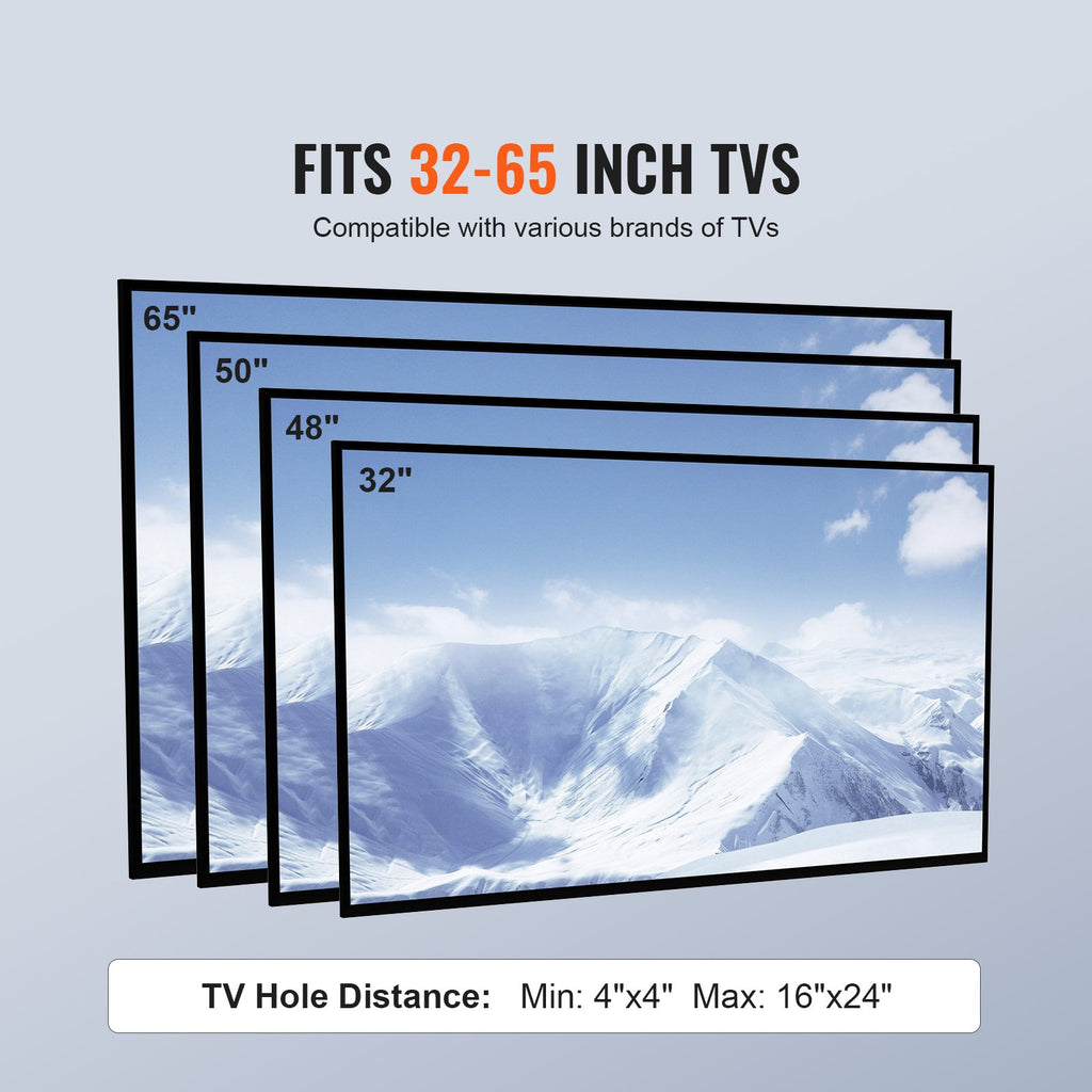Swivel TV Stand Mount 32-65 Inch | Height Adjustable Floor Stand