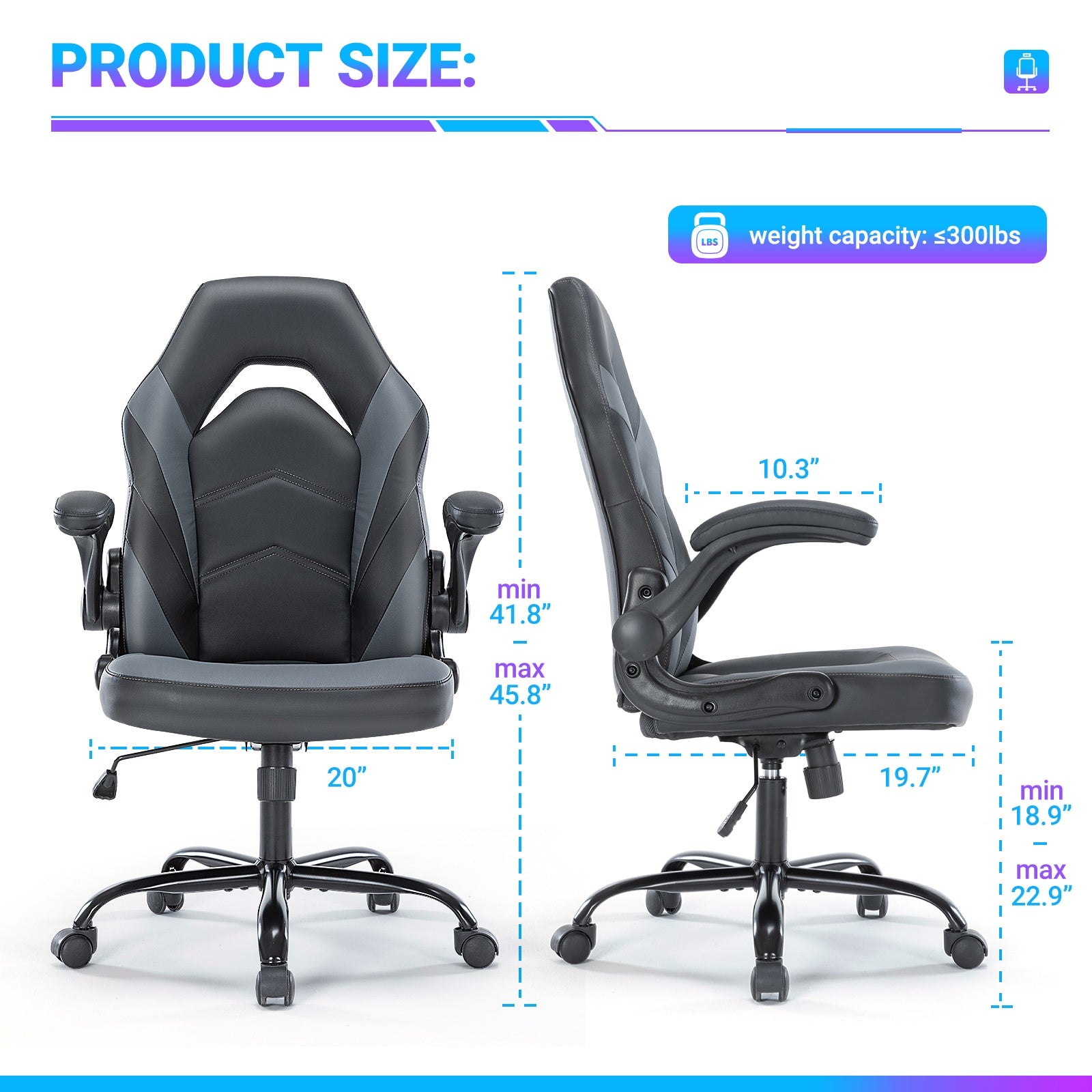 Ergonomic Gaming & Office Chair with Lumbar Support