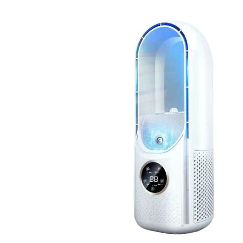 Portable USB Air Cooler & Humidifier Fan — 6 Speeds, Silent, with Timer
