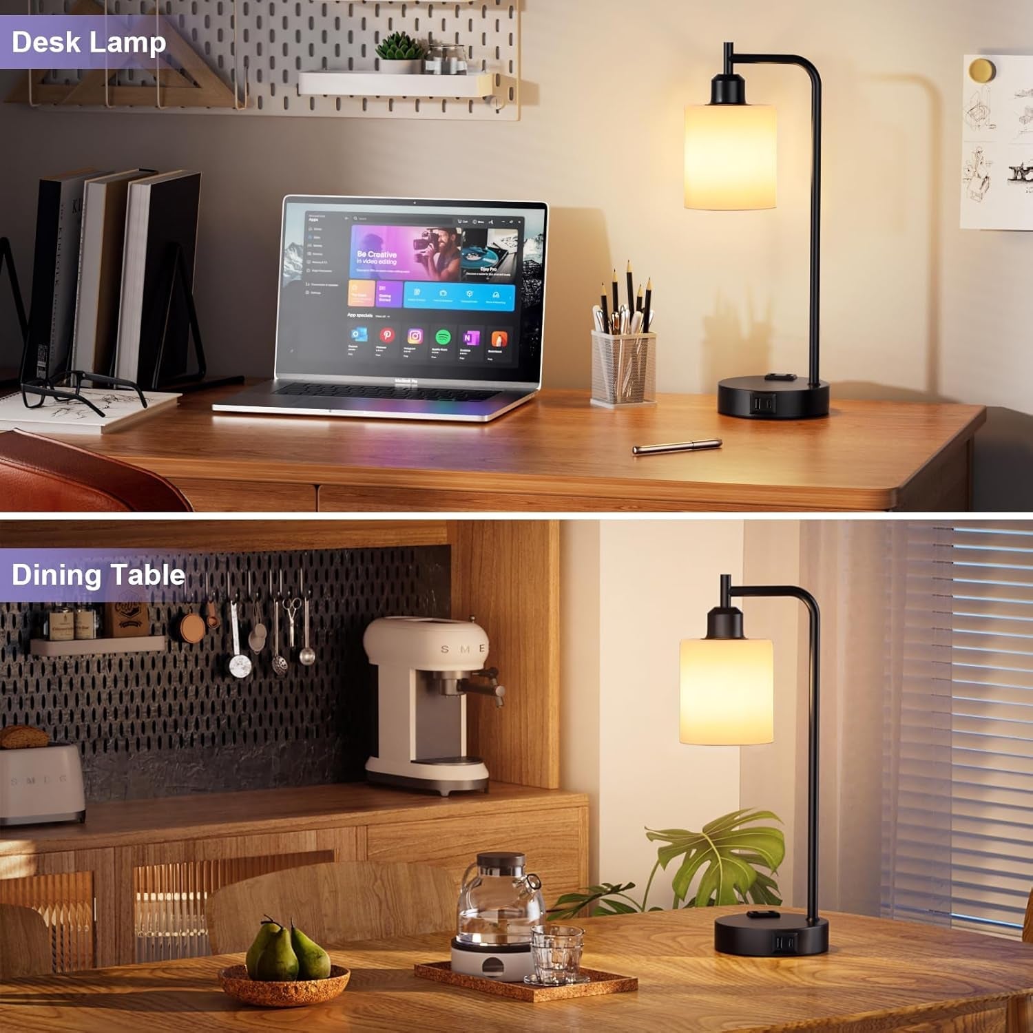 Touch Bedside Lamps with USB-C Charging
