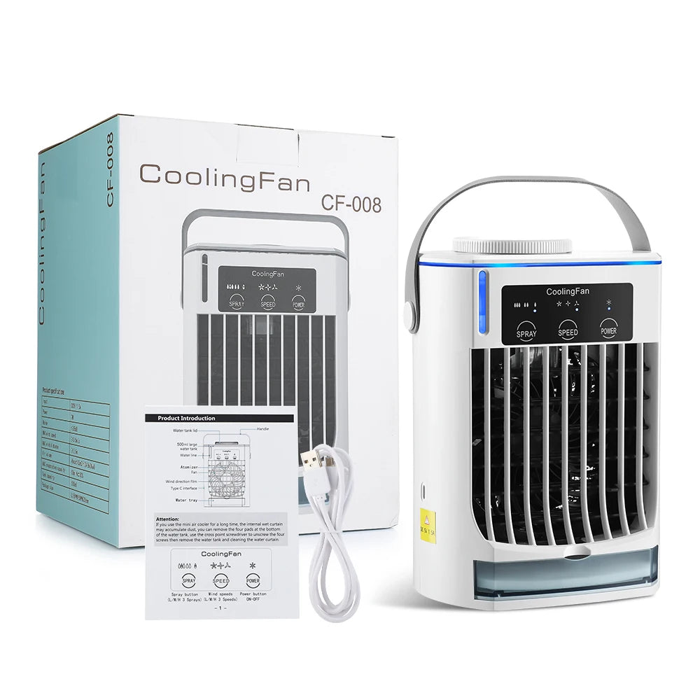 Portable Mini Air Cooler with Mist