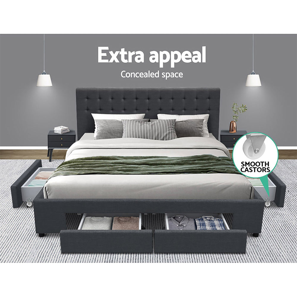Avio Bed Frame with Storage Drawers