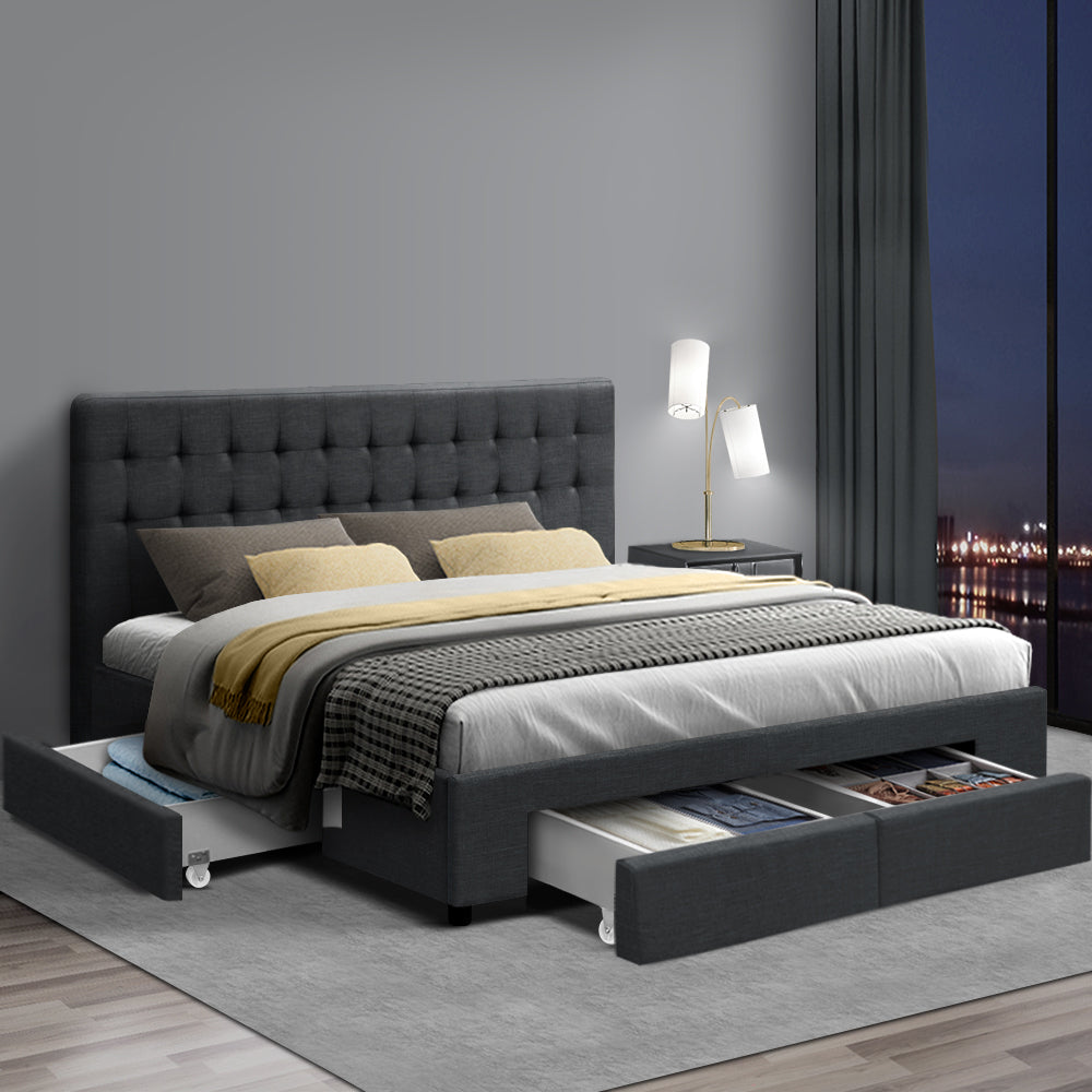 Avio Bed Frame with Storage Drawers