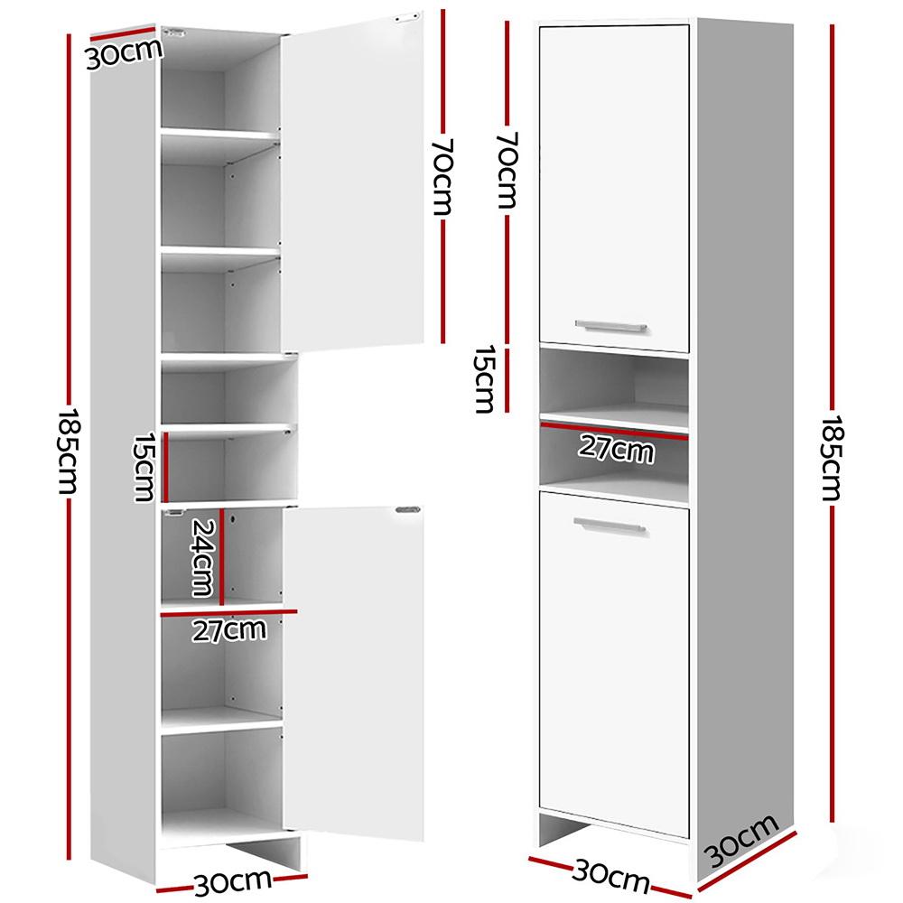 Artiss Bathroom Cabinet Storage 185cm Wooden