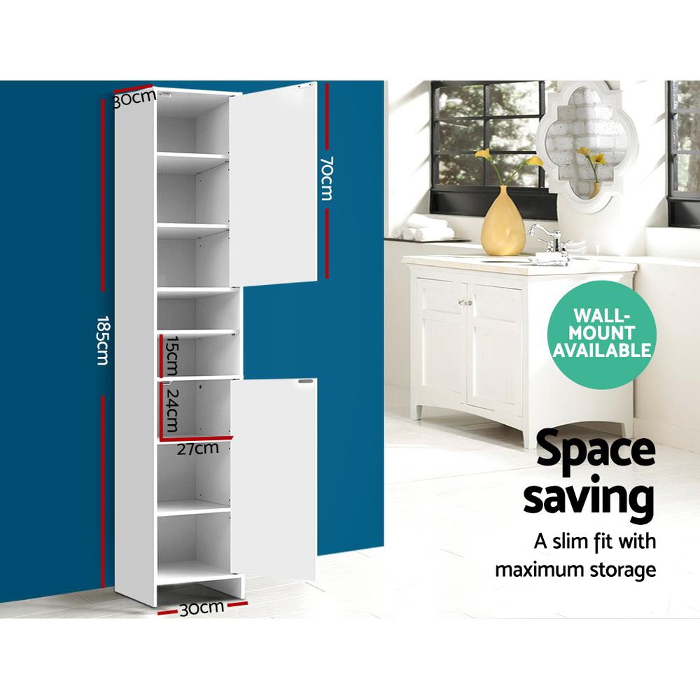 Artiss Bathroom Cabinet Storage 185cm Wooden