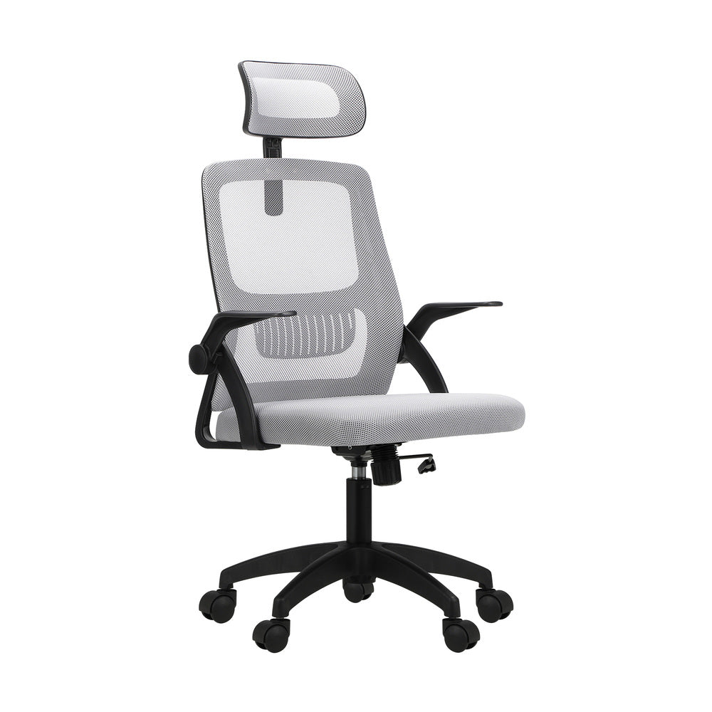 NNEED Mesh Office Chair Fabric Seat Black&Grey-0