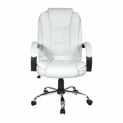 PU Leather Executive Office Desk Chair - White