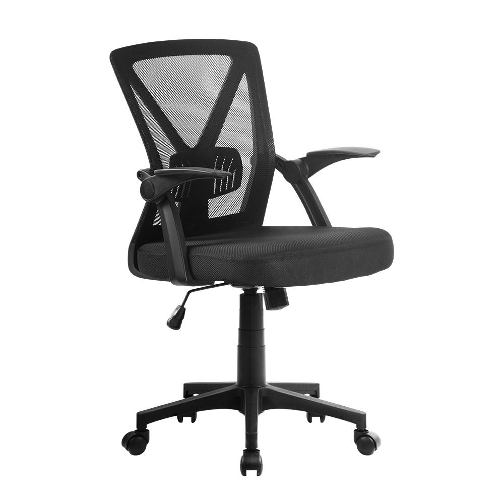 Mid-Back Mesh Office Chair — Black