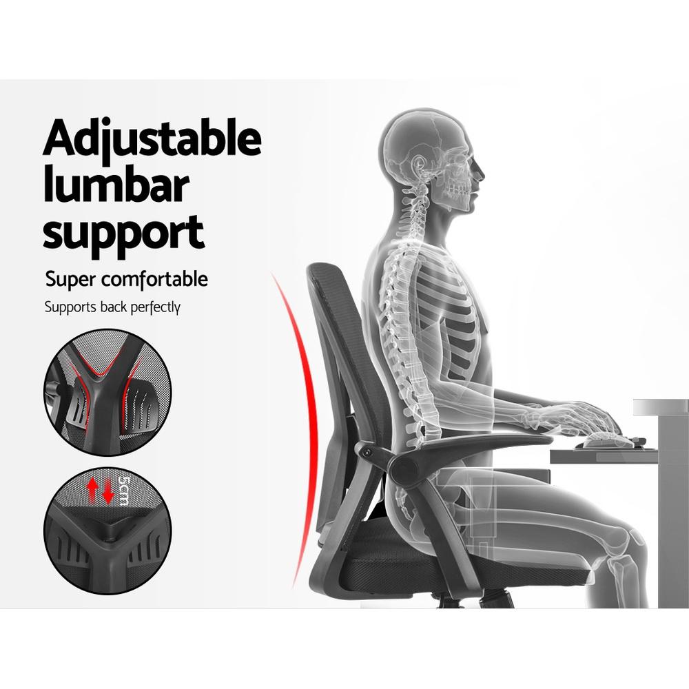 Mid-Back Mesh Office Chair — Black