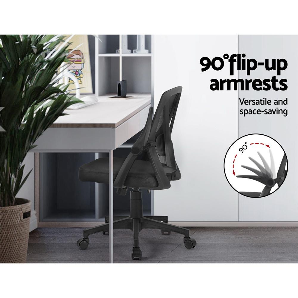 Mid-Back Mesh Office Chair — Black