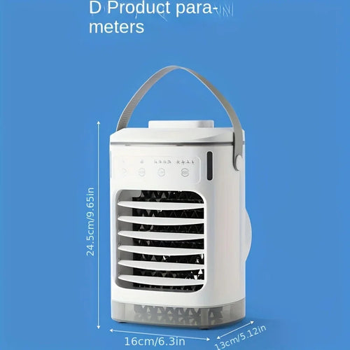 Portable Desktop Air Cooler with Mist Spray — 600ml, Rechargeable