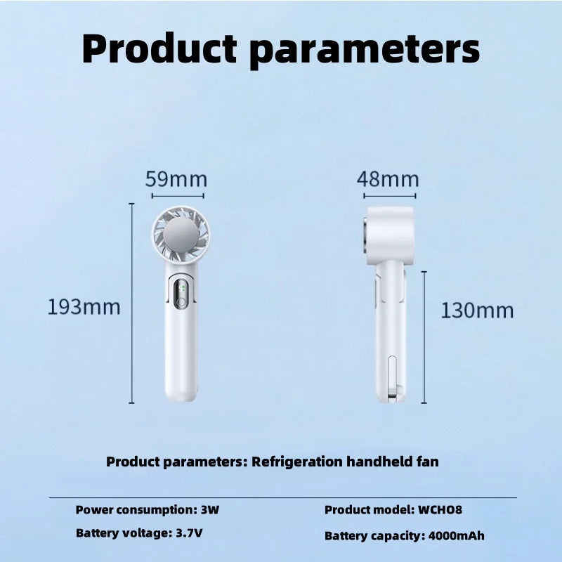 Foldable Handheld Cooling Fan with Power Bank