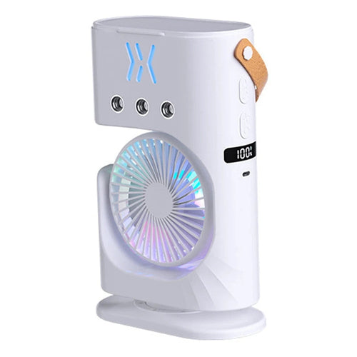 Desktop Humidifier Fan with Mist & Ambient Light