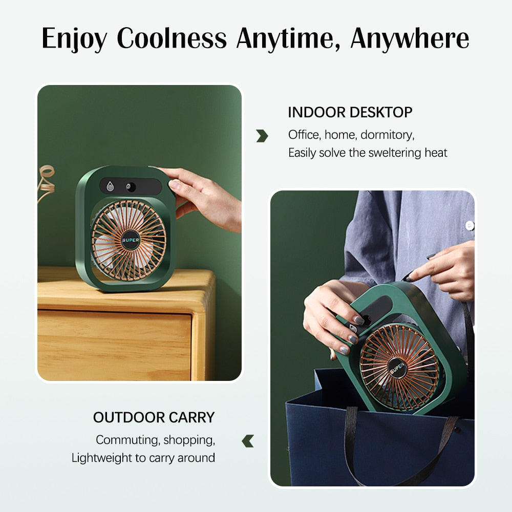 Portable Mist Fan with Humidifier