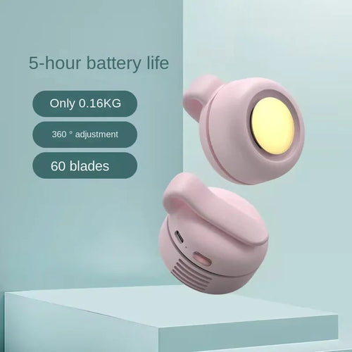 Mini Clip-On Fan — Rechargeable, 3 Speeds