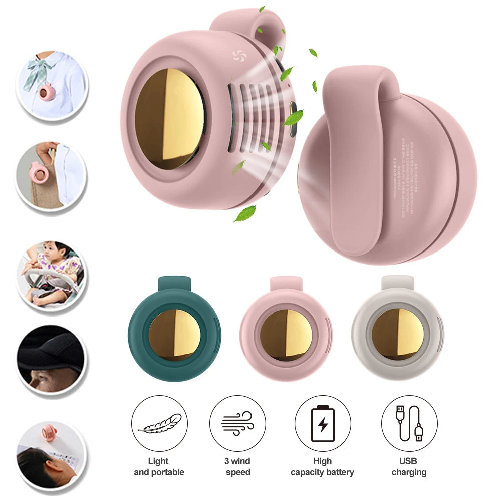 Clip-On Bladeless Fan — Rechargeable, 3 Speeds