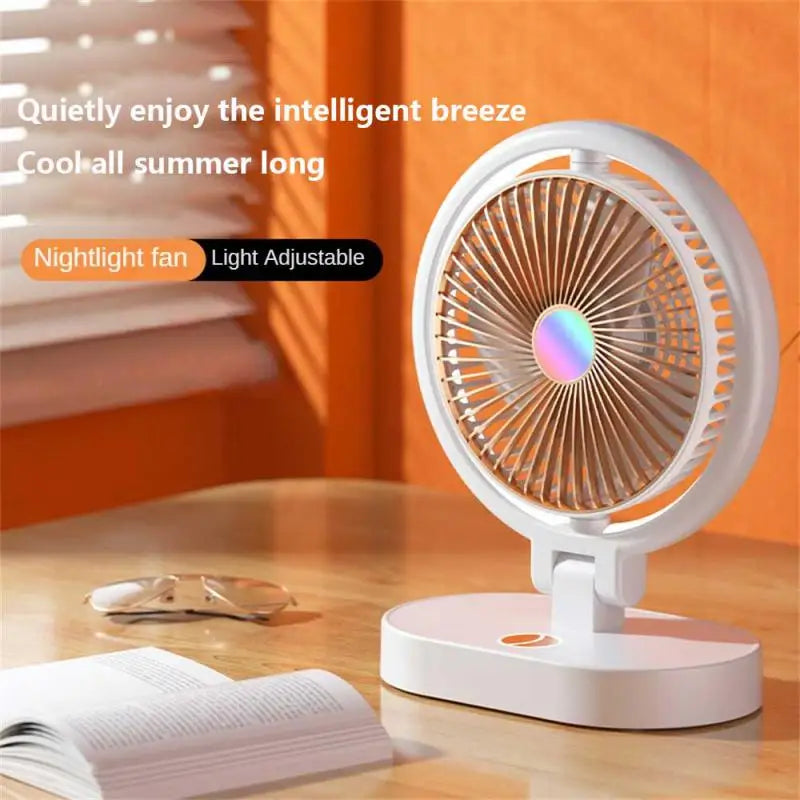 Mini Foldable Desktop Fan with Night Light