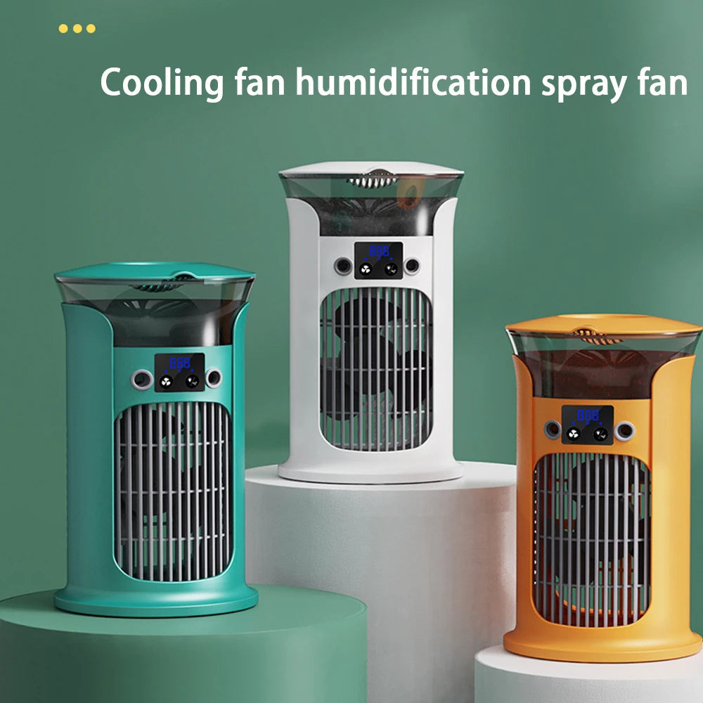 Desktop Humidifier Fan with LED Night Light