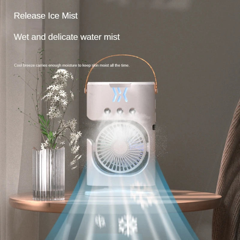 Desktop Humidifier Fan with Mist & Ambient Light