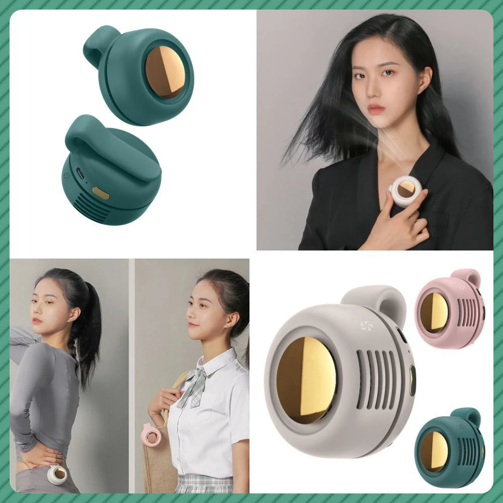 Clip-On Bladeless Fan — Rechargeable, 3 Speeds