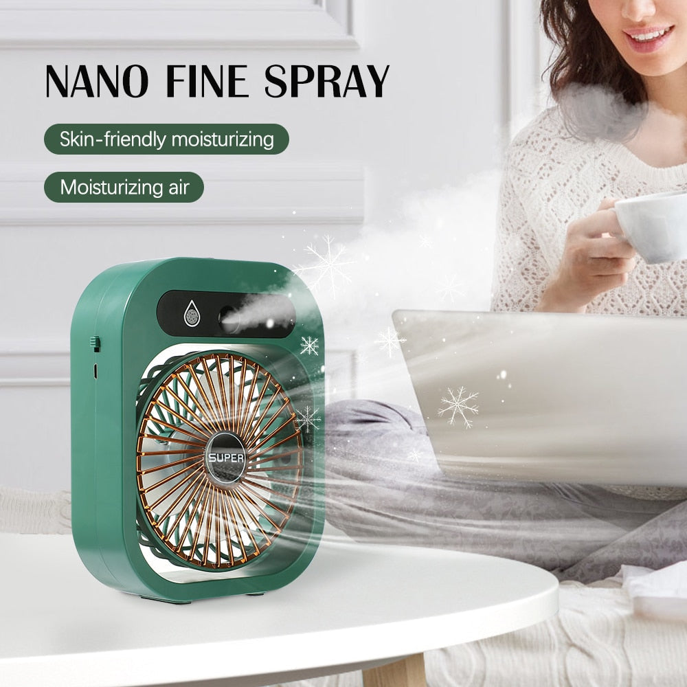 Portable Mist Fan with Humidifier