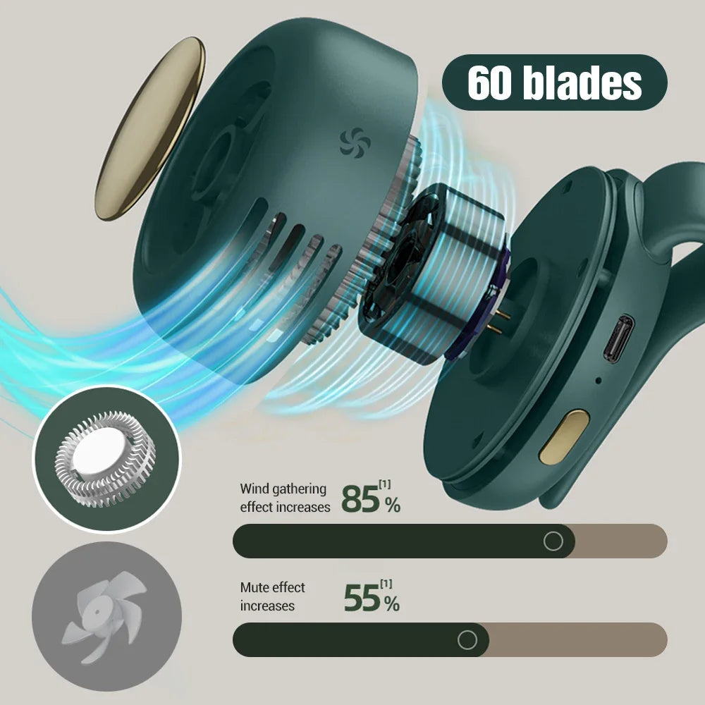 Mini Clip-On Fan — Rechargeable, 3 Speeds