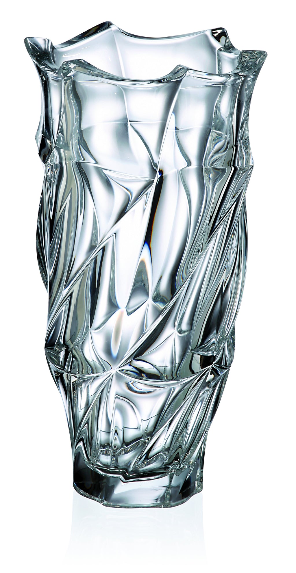 Flamenco White Crystal Vase