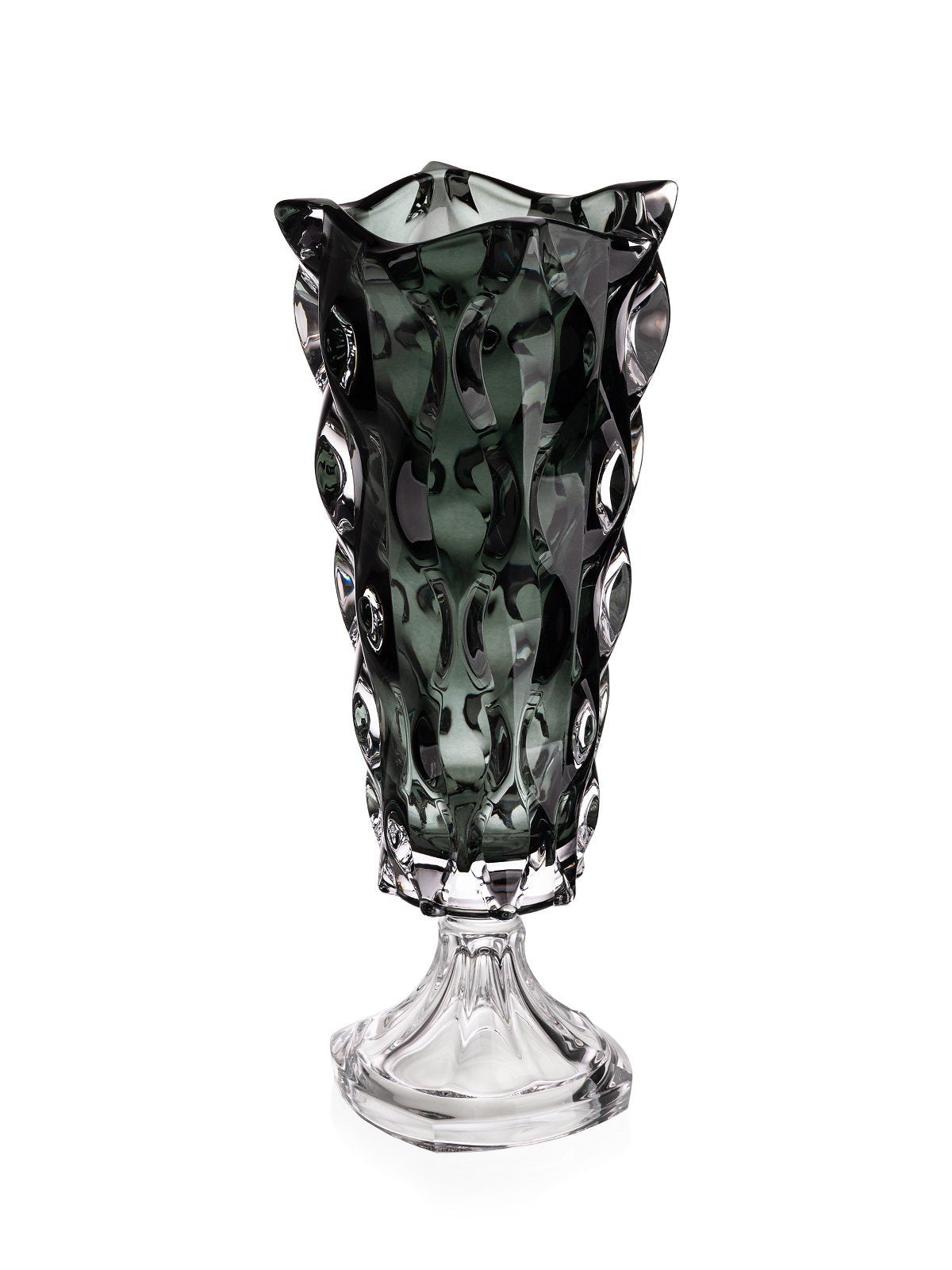Samba Grey Footed Crystal Vase