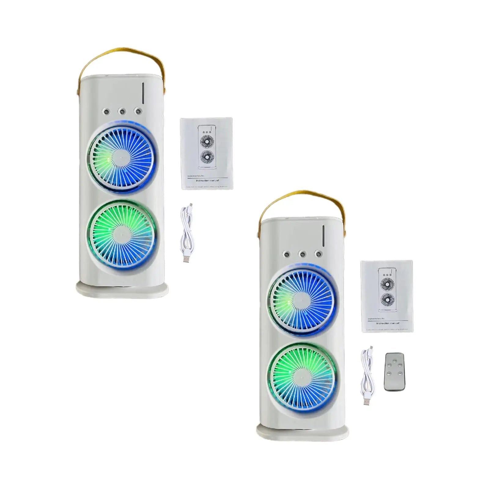 Oscillating Desk Fan with Mist & LED Light