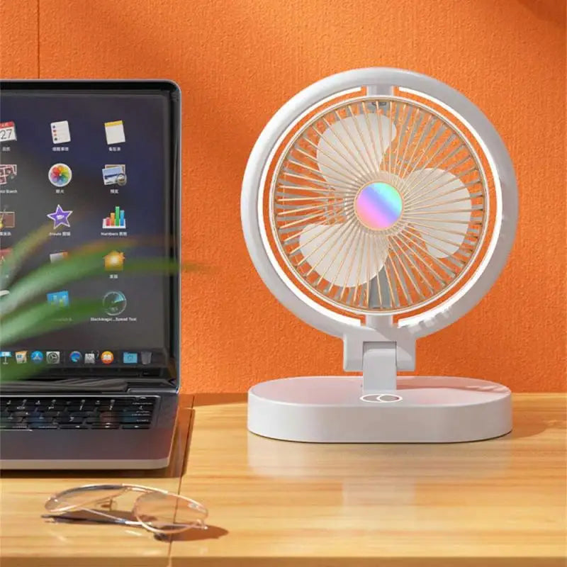 Mini Foldable Desktop Fan with Night Light