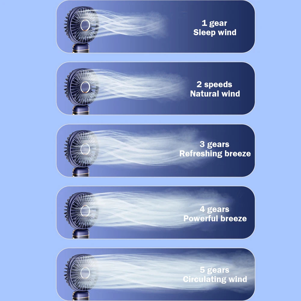 5-Speed Foldable Handheld Fan