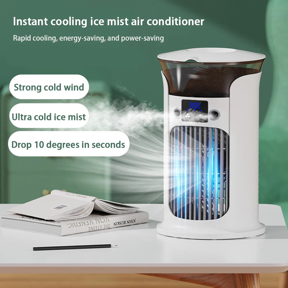 Desktop Humidifier Fan with LED Night Light