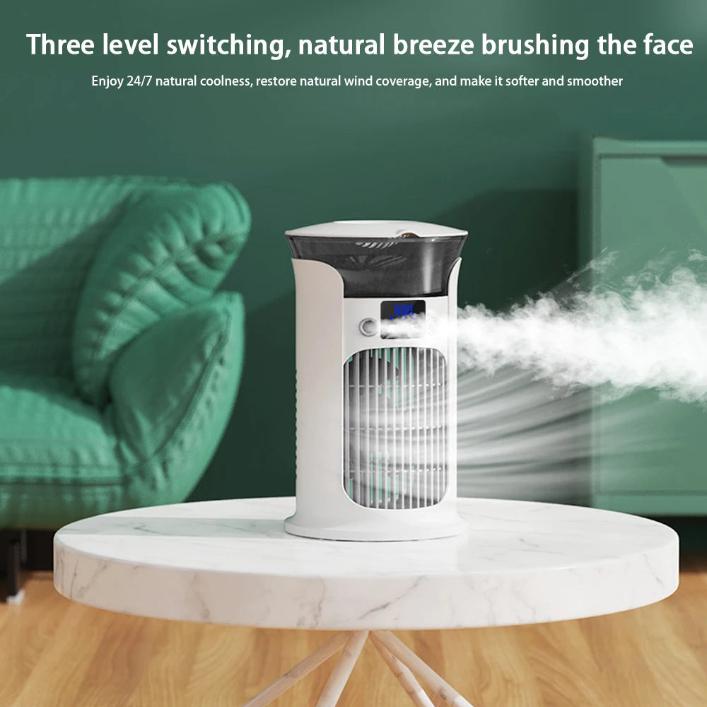 Desktop Humidifier Fan with LED Night Light