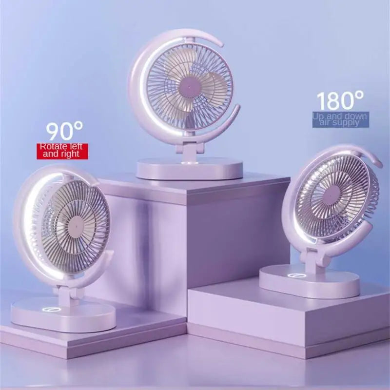 Mini Foldable Desktop Fan with Night Light