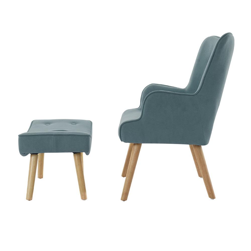 Artiss Armchair Lounge Chair Ottoman Accent Armchairs Sofa Fabric