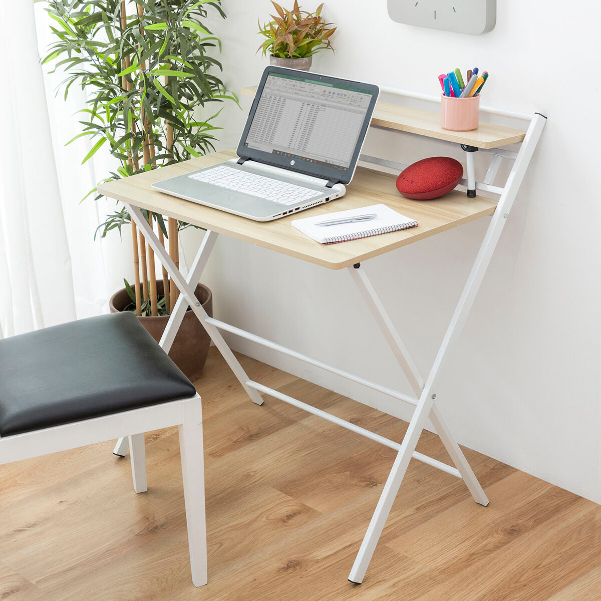 Folding Desk with Shelf