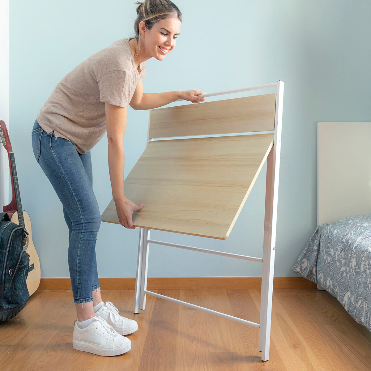 Folding Desk with Shelf