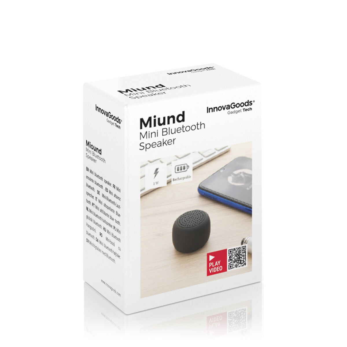 Miund Portable Bluetooth Speaker with Selfie Remote