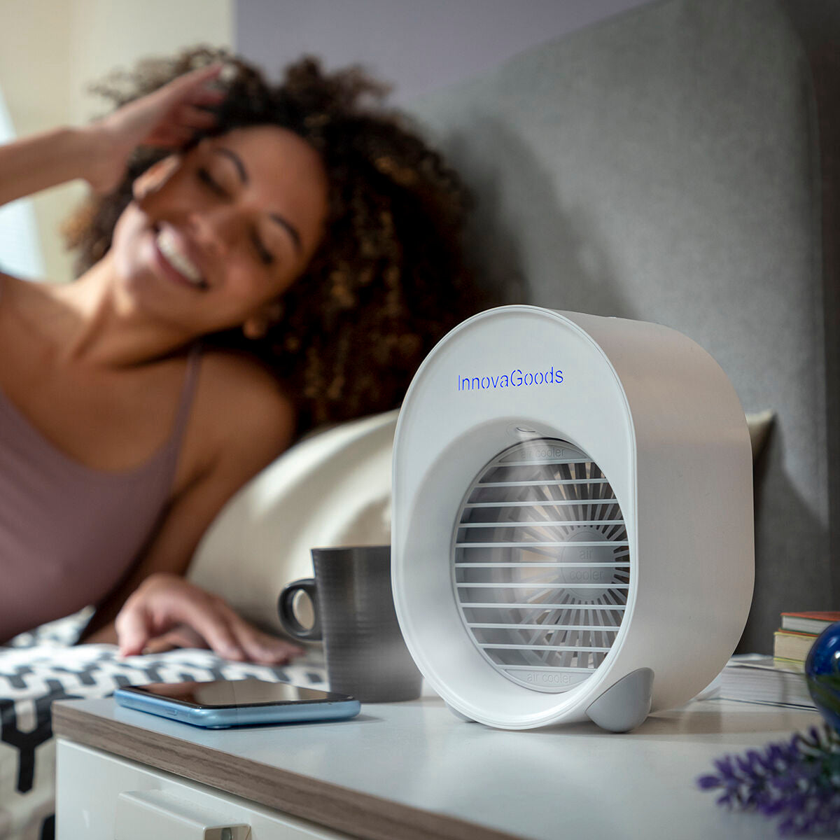Mini Air Cooler & Humidifier with LED