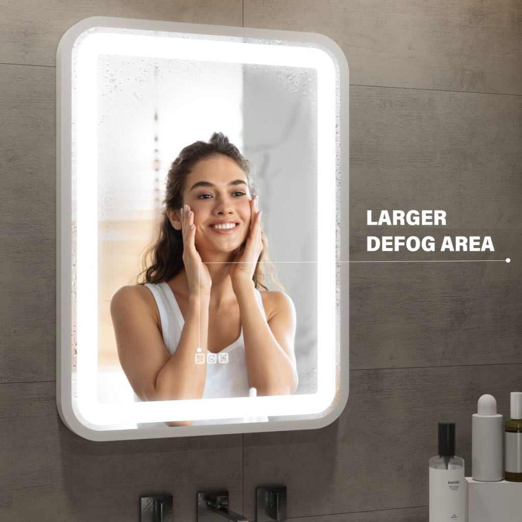 Smart LED Bathroom Mirror — Anti-Fog, Touch Control, 985 × 900mm