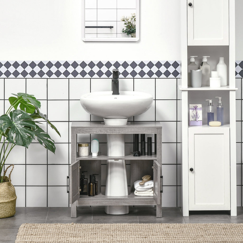 Under-Sink Bathroom Storage Cabinet — Gray