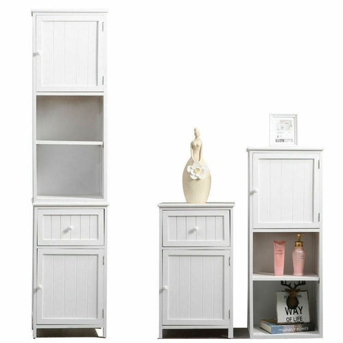 Tall Bathroom Storage Cabinet - White
