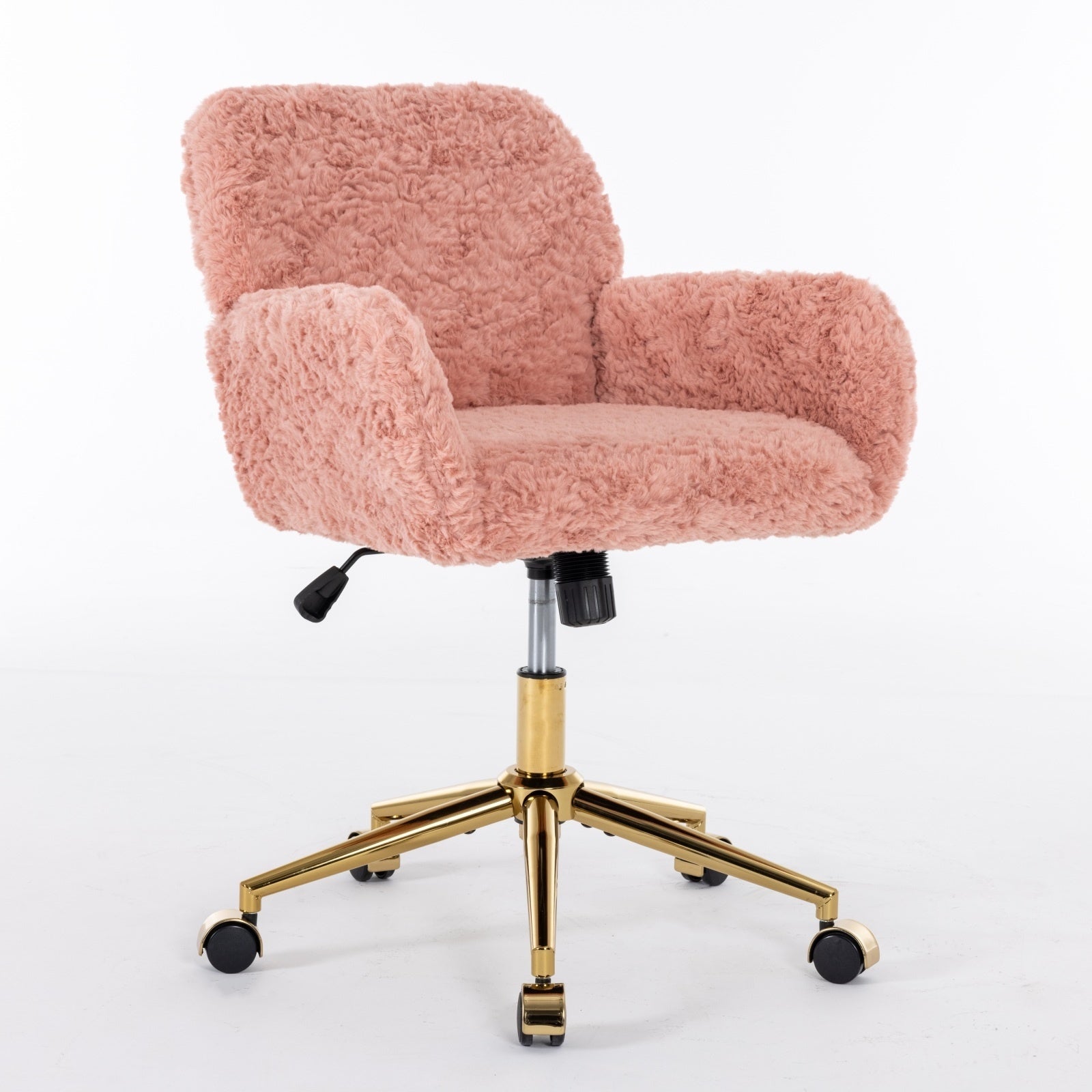 The Faux Fur Swivel Chair — Pink