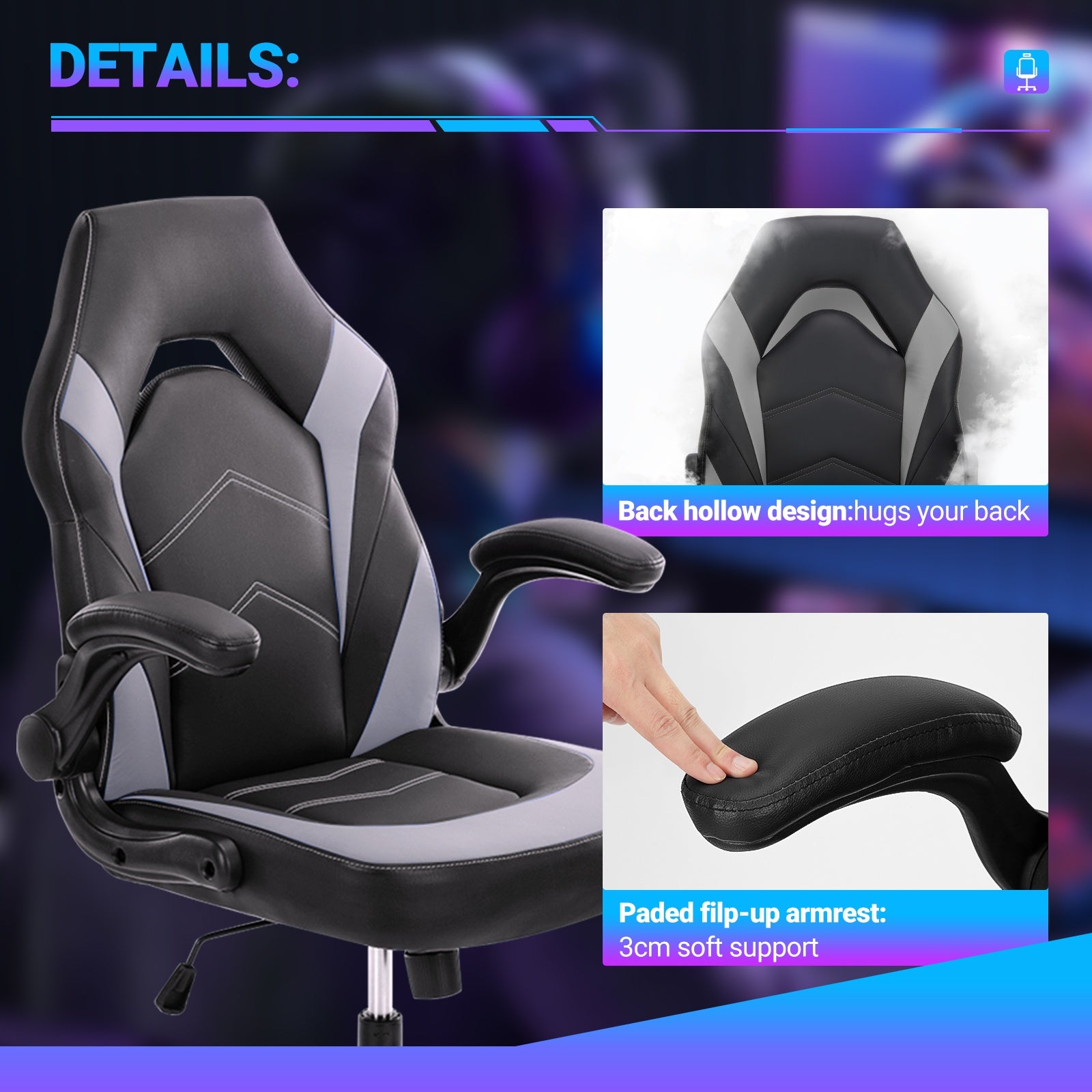Ergonomic Gaming & Office Chair with Lumbar Support