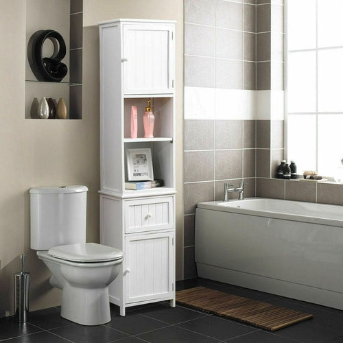 Tall Bathroom Storage Cabinet - White