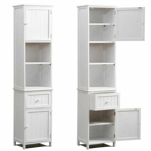 Tall Bathroom Storage Cabinet - White
